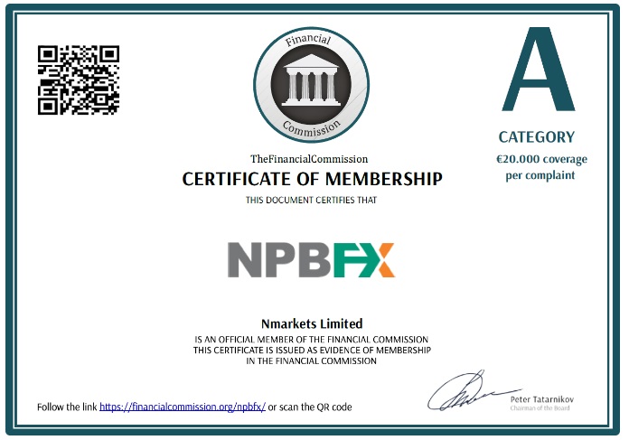 npbfx сертификат